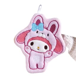 1/4 Pcs Soft Thick Sanrio Kuromi Hand Towel Super Absorbent Coral Velvet Hanging Towel for Kitchen Bathroom Cute Home Decor