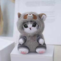 12cm Anime Mofusand Plush Keychain Pendant Bag Pendant Cartoon Cute Little Raccoon Squirrel Panda Plush Doll Sofa Ornaments Gift