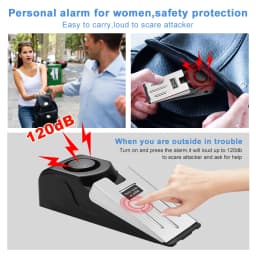 Awapow Door Stopper Alarm Portable Doorstop Security Alarm 120dB for Travel Home Apartment House Block Blocking System
