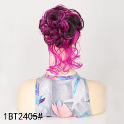 Messy Fringe Claw Clip Bun Synthetic Curly Messy Bun Hair Piece Loose Wispy Fringe Hair Extension For Women Multiple Shades