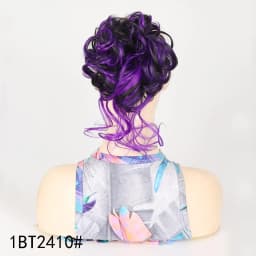 Messy Fringe Claw Clip Bun Synthetic Curly Messy Bun Hair Piece Loose Wispy Fringe Hair Extension For Women Multiple Shades