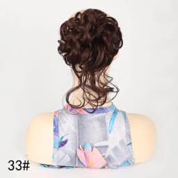 Messy Fringe Claw Clip Bun Synthetic Curly Messy Bun Hair Piece Loose Wispy Fringe Hair Extension For Women Multiple Shades