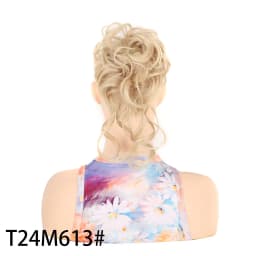 Messy Fringe Claw Clip Bun Synthetic Curly Messy Bun Hair Piece Loose Wispy Fringe Hair Extension For Women Multiple Shades