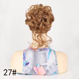 Messy Fringe Claw Clip Bun Synthetic Curly Messy Bun Hair Piece Loose Wispy Fringe Hair Extension For Women Multiple Shades