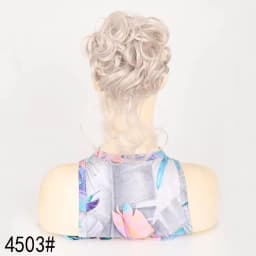 Messy Fringe Claw Clip Bun Synthetic Curly Messy Bun Hair Piece Loose Wispy Fringe Hair Extension For Women Multiple Shades