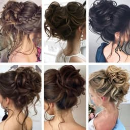 Messy Fringe Claw Clip Bun Synthetic Curly Messy Bun Hair Piece Loose Wispy Fringe Hair Extension For Women Multiple Shades