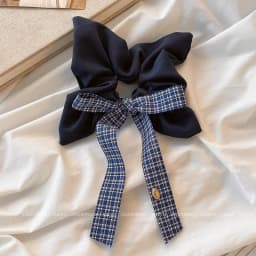 Korean Vintage Denim Blue Square Scrunchie For Women Girls Sweet Hair Tie Elastic Hair Band Hair Ring Fashion Hair Accessories