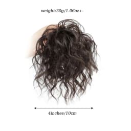 Synthetic Curly Hair Bun Extensions Wig Wavy Curly Chignon Hair Bun with Rubber Band Fluffy Hairpiece for Women Daily Party Use