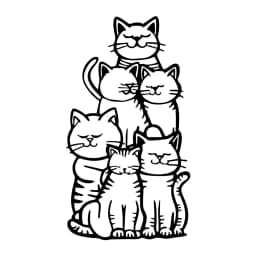 WhimsyCat Metal Minimalist Cat Silhouette Wall Art - 1pc Hanging Decor for Cat Lovers- No-Electricity Outdoor Festive Decoration