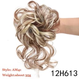 Synthetic Chignon Hair Bun Messy Scrunchie Elastic Band Fake Hair Extension Updo Donut Roller Scrunchie Hair Pieces for Women