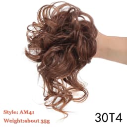 Synthetic Chignon Hair Bun Messy Scrunchie Elastic Band Fake Hair Extension Updo Donut Roller Scrunchie Hair Pieces for Women