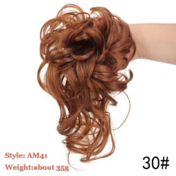 Synthetic Chignon Hair Bun Messy Scrunchie Elastic Band Fake Hair Extension Updo Donut Roller Scrunchie Hair Pieces for Women