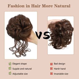 Synthetic Chignon Hair Bun Messy Scrunchie Elastic Band Fake Hair Extension Updo Donut Roller Scrunchie Hair Pieces for Women