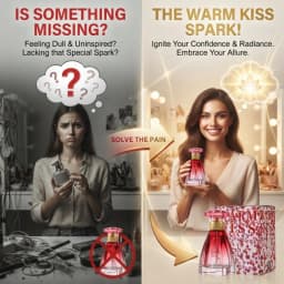 50ml WARMKISS Ladies Perfume Red Gradient Skirt Shape Bottle Long Lasting Sweet Floral Fruity Scent Valentine Dating Gift