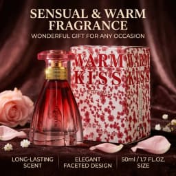 50ml WARMKISS Ladies Perfume Red Gradient Skirt Shape Bottle Long Lasting Sweet Floral Fruity Scent Valentine Dating Gift