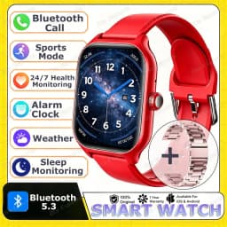 2026 New Men's Smart Watch Women's Gift Heart Rate Blood Oxygen ECG Sports Fitness Watch Electronics BT Call Outdoor Smartwatch