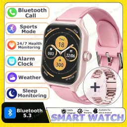 2026 New Men's Smart Watch Women's Gift Heart Rate Blood Oxygen ECG Sports Fitness Watch Electronics BT Call Outdoor Smartwatch
