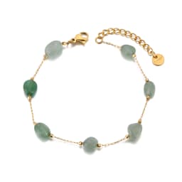 Lokaer Colorful Natural Stone Beads Necklace Bracelet Sets for Women Trendy Bohemia Stainless Steel Handmade Jewelry Tiki N24081