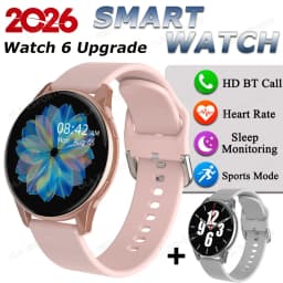 Watch 6 Upgrade SmartWatch 2026 Music Control Outdoor Sports Watch Bluetooth Call Heart Rate Message Reminder Weather Smartwatch