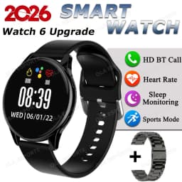 Watch 6 Upgrade SmartWatch 2026 Music Control Outdoor Sports Watch Bluetooth Call Heart Rate Message Reminder Weather Smartwatch