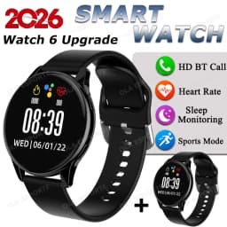 Watch 6 Upgrade SmartWatch 2026 Music Control Outdoor Sports Watch Bluetooth Call Heart Rate Message Reminder Weather Smartwatch