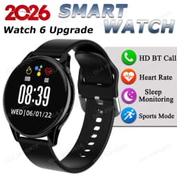 Watch 6 Upgrade SmartWatch 2026 Music Control Outdoor Sports Watch Bluetooth Call Heart Rate Message Reminder Weather Smartwatch