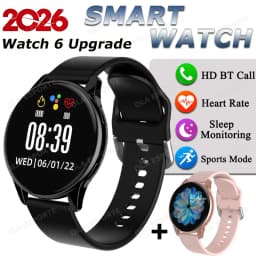 Watch 6 Upgrade SmartWatch 2026 Music Control Outdoor Sports Watch Bluetooth Call Heart Rate Message Reminder Weather Smartwatch