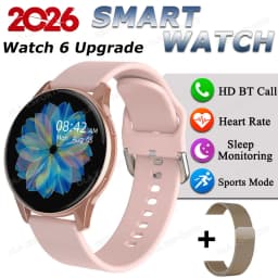 Watch 6 Upgrade SmartWatch 2026 Music Control Outdoor Sports Watch Bluetooth Call Heart Rate Message Reminder Weather Smartwatch