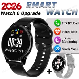 Watch 6 Upgrade SmartWatch 2026 Music Control Outdoor Sports Watch Bluetooth Call Heart Rate Message Reminder Weather Smartwatch
