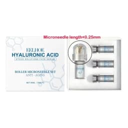 Hyaluronic Acid 0.25mm Microneedle Serum Set Deep Hydration Boost Essence Absorption Smooth Texture Ampoule Facial Skincare