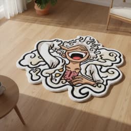 One Piece Luffy Gear 5 Nika Anime Rug Kawaii Manga Cartoon Carpet Non Slip Floor Mat Otaku Decor Aesthetic Bedroom Gift