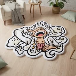 One Piece Luffy Gear 5 Nika Anime Rug Kawaii Manga Cartoon Carpet Non Slip Floor Mat Otaku Decor Aesthetic Bedroom Gift