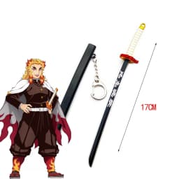 6.7inch Metal Demon Slayer Katana Anime Kimetsu No Yaiba Tanjirou Ninja Knife Real Japanese Katana Mini Samurai Sabre Toy Gift