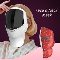 7 Colors Face Mask and Neck LED Therapy Anti Aging Wrinkle Acne Pore Oil Control Skin Tighten Whitening Anti Acne Face Lifting