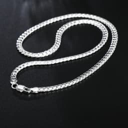 20-60cm 925 Sterling Silver Luxury Brand Design 6mm Fine Necklace Chain for Woman Men Fashion Wedding Engagement Jewelry