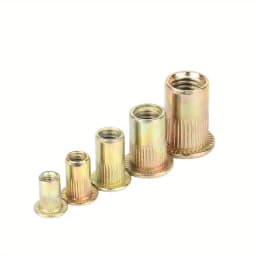 220Pcs Color-Coated Carbon Steel Rivet Nut Assortment, M3-M10 Rivet Nuts, For Car Bumpers, License Plates, Doors & Windows Insta