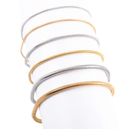Stainless Steel Round Snake Chain Bracelet for Women Men Ankle Anklet Bangle Cuff Jewelry Making Accessories for Hand Foot