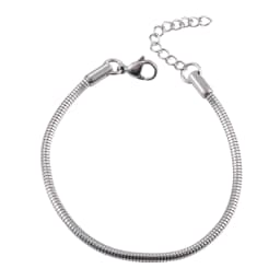 Stainless Steel Round Snake Chain Bracelet for Women Men Ankle Anklet Bangle Cuff Jewelry Making Accessories for Hand Foot