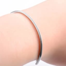 Stainless Steel Round Snake Chain Bracelet for Women Men Ankle Anklet Bangle Cuff Jewelry Making Accessories for Hand Foot