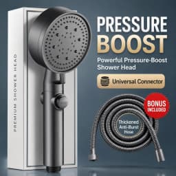 High Pressure Shower Head Handheld Large Panel Rainfall Showerhead with One-Key Stop Water Saving for Bathroom Accessories