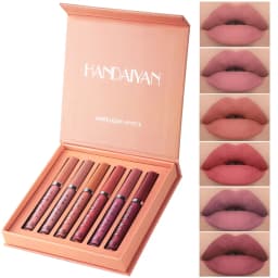Set of 6 NonStick Cup Liquid Lipstick, Long-Lasting Lip Gloss – Matte Finish Lip Gloss, Resistant to Fading