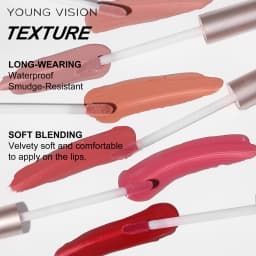 Set of 6 NonStick Cup Liquid Lipstick, Long-Lasting Lip Gloss – Matte Finish Lip Gloss, Resistant to Fading