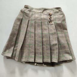 Kids Girls Pleated Skirts Woolen Plaid Skirts 2024 New Arrival Children Princess Coffee Black Skirts School Wear Clothes 3-16Y