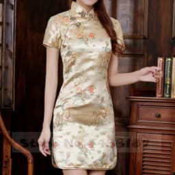 Traditional Chinese Dress Qipao Plus Size Silk Satin Cheongsam Anime Cosplay Costumes Girl Y2K Sexy Mini Chinese Style Vestidos