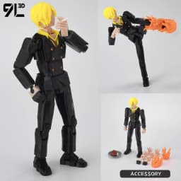 9L3D T 13 Action Figure Set Multi-Jointed Posable 3D Print Dummy 13 Robo Action Figures Lucky Collectors One Piece Desktop Decor
