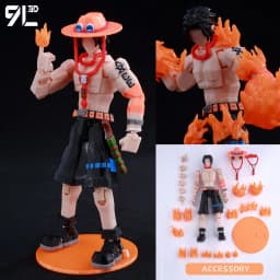 9L3D T 13 Action Figure Set Multi-Jointed Posable 3D Print Dummy 13 Robo Action Figures Lucky Collectors One Piece Desktop Decor