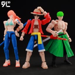 9L3D T 13 Action Figure Set Multi-Jointed Posable 3D Print Dummy 13 Robo Action Figures Lucky Collectors One Piece Desktop Decor