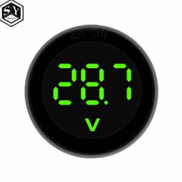 DC5-100V Digital Voltmeter LED Digital Display Circular Voltmeter Car Voltage Current Meter Volt Detector Tester Monitor Panel