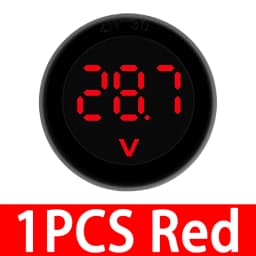 DC5-100V Digital Voltmeter LED Digital Display Circular Voltmeter Car Voltage Current Meter Volt Detector Tester Monitor Panel