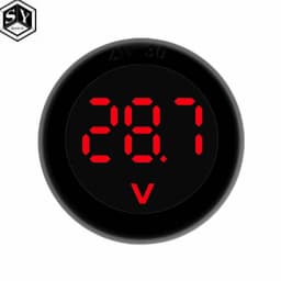 DC5-100V Digital Voltmeter LED Digital Display Circular Voltmeter Car Voltage Current Meter Volt Detector Tester Monitor Panel